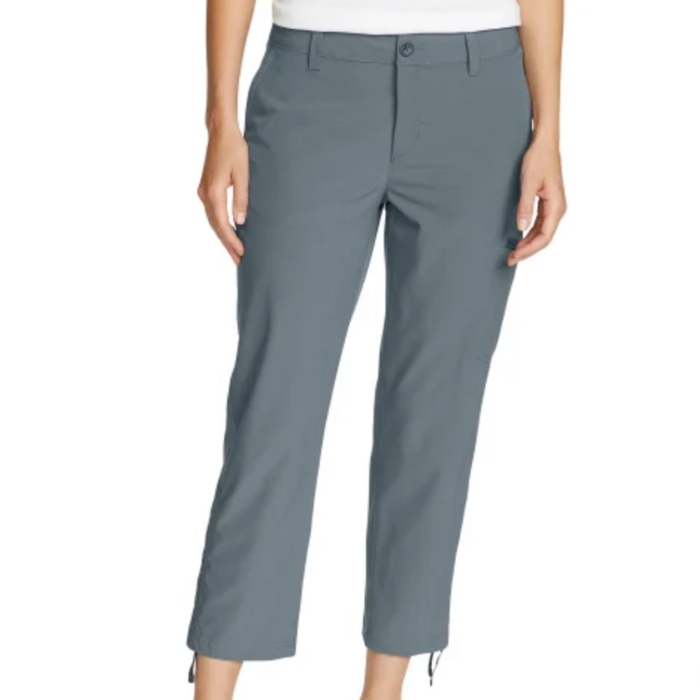 Eddie Bauer Ripstop Crop Pant Size 10 Gray